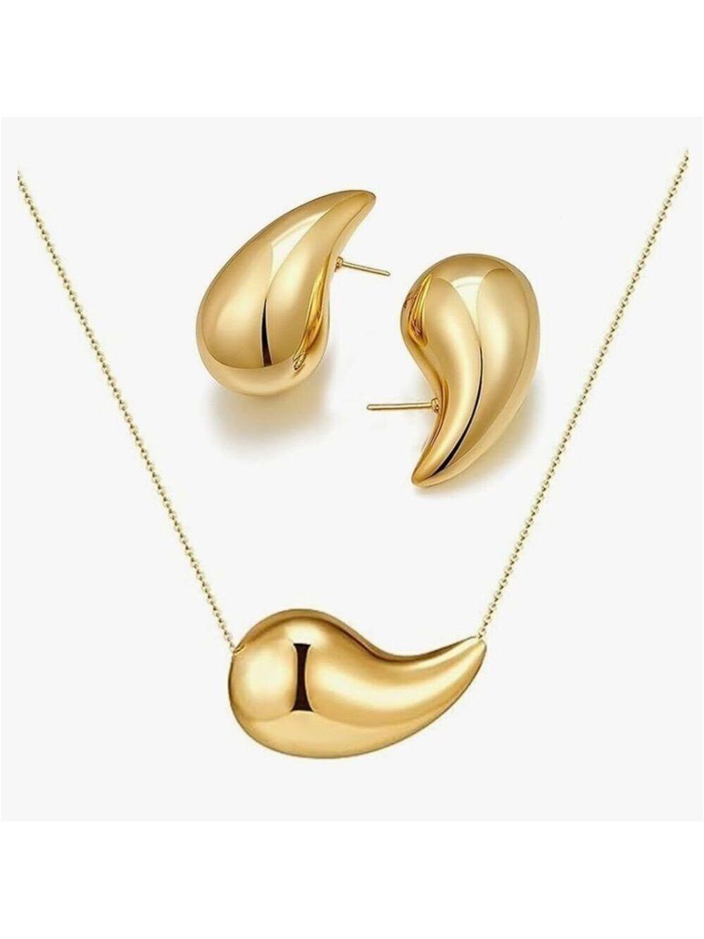 Teardrop Water Droplet Necklace. J1 - Picture 2 of 3
